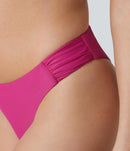 NWT Halara Low Rise Ruched Bikini Bottom Swimsuit Sakura Red XS