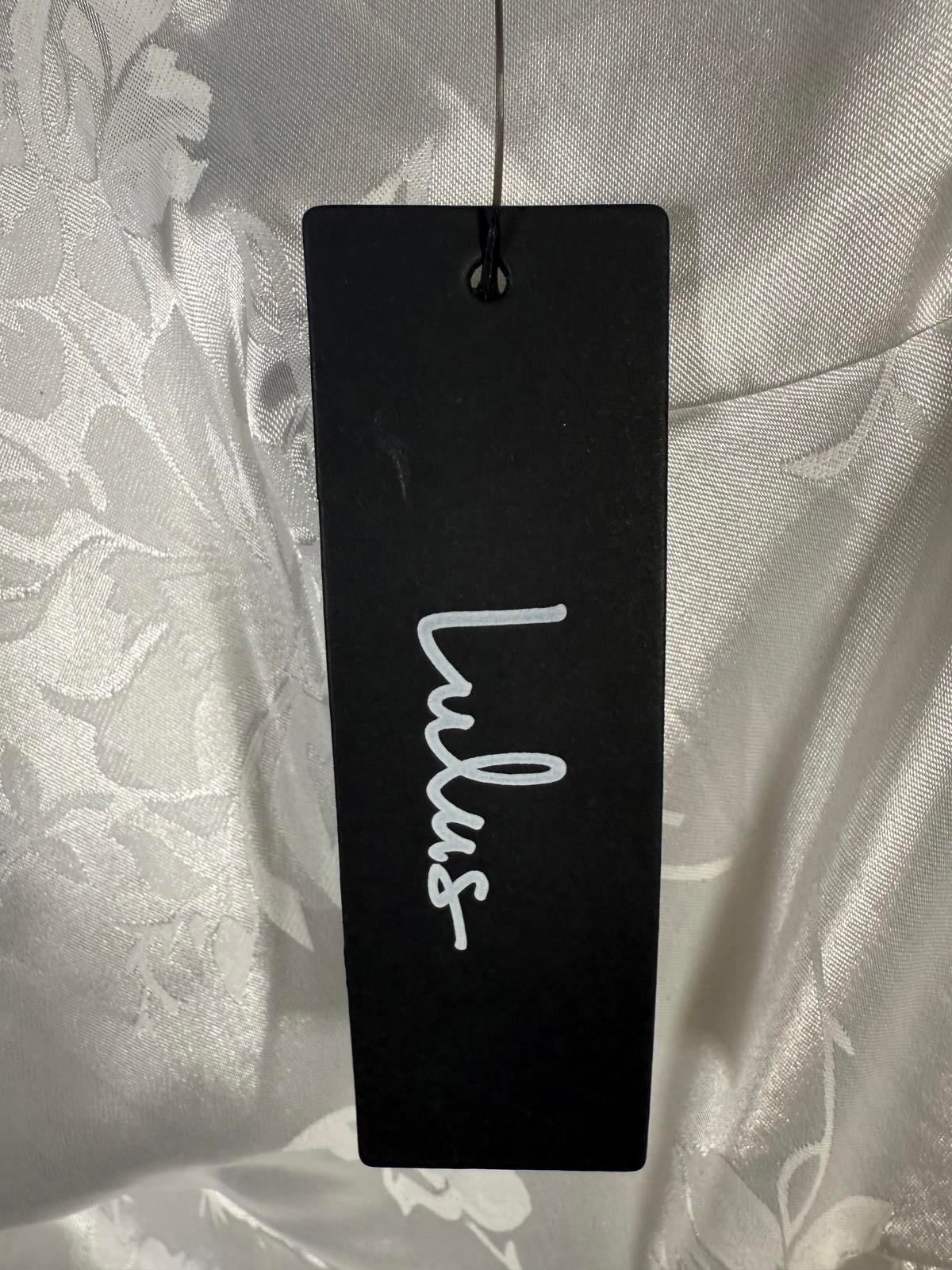 NWT Lulus White Midi Dress with Fringe Size XS