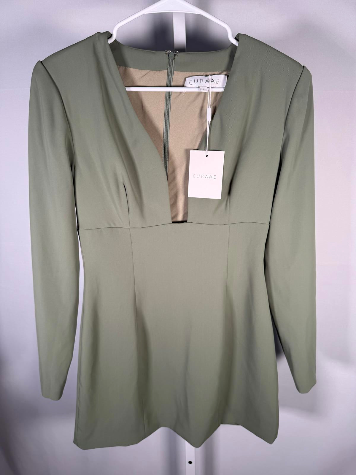 NWT CURAAE by ELLIATT Zaria Dress Sage Green Size XXS