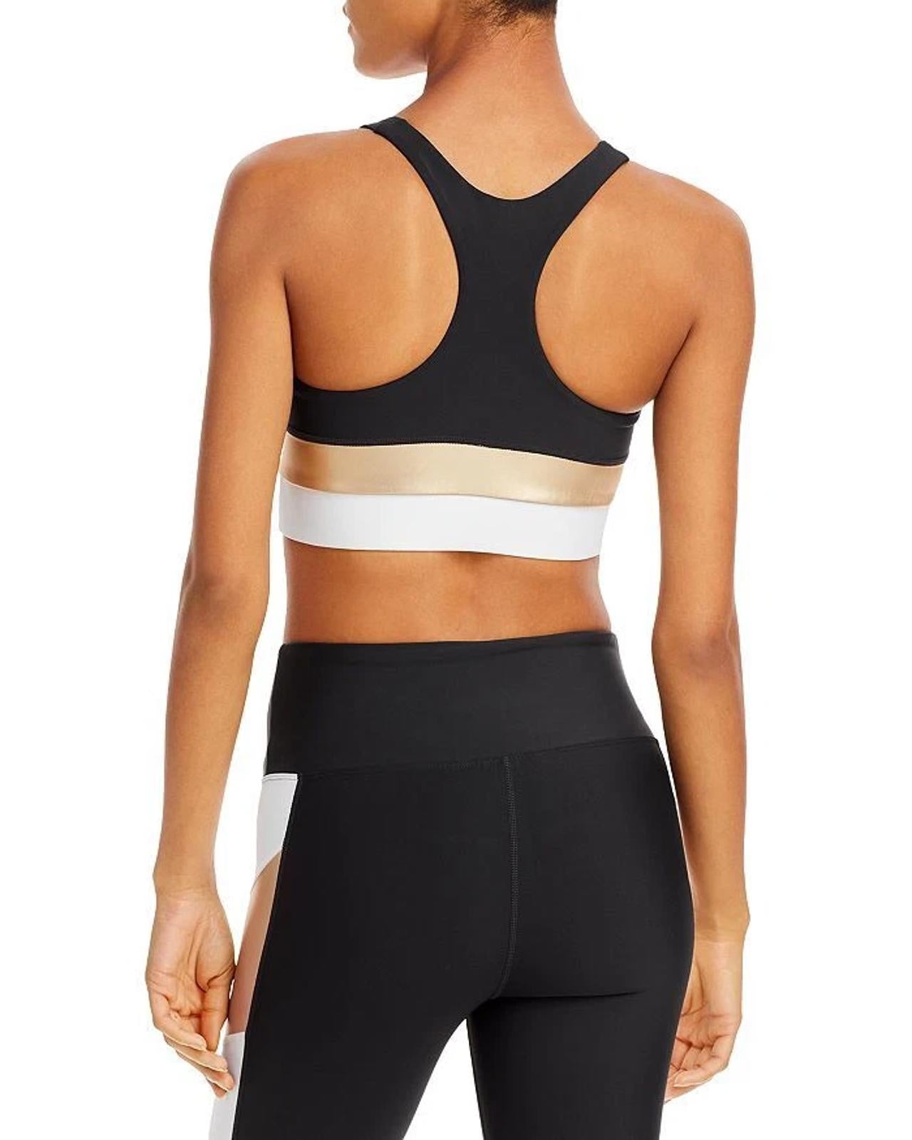 Aqua Women's Colorblock Racerback Sports Bra - S