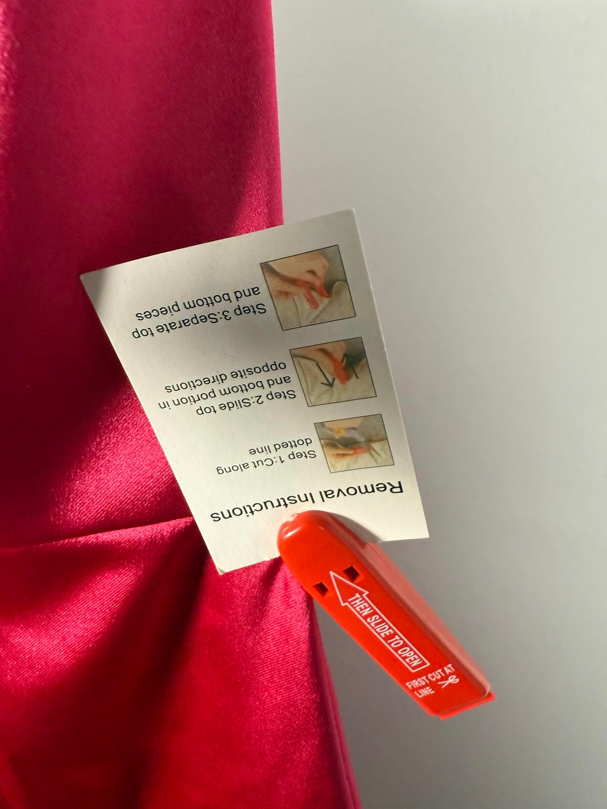 NWT Mac Duggal Apparel  Candy Pink Rhinestone Strap Satin Mini Dress Size 2