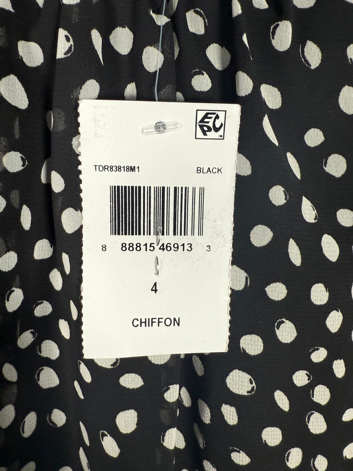NWT Connected Apparel Women's Polka Dot Midi Dress Size 4