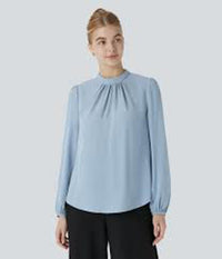 NWT Halara keyhole back long sleeve blouse Skyline S