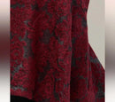 NWT Rachel Parcell Metallic Floral Jacquard Fit & Flare Skirt Deep Red Size 0