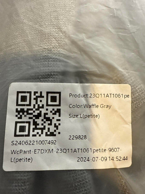 NWT Halara Flex High Waisted Pocket Wide Leg Waffle Work Pants Size L, Petite