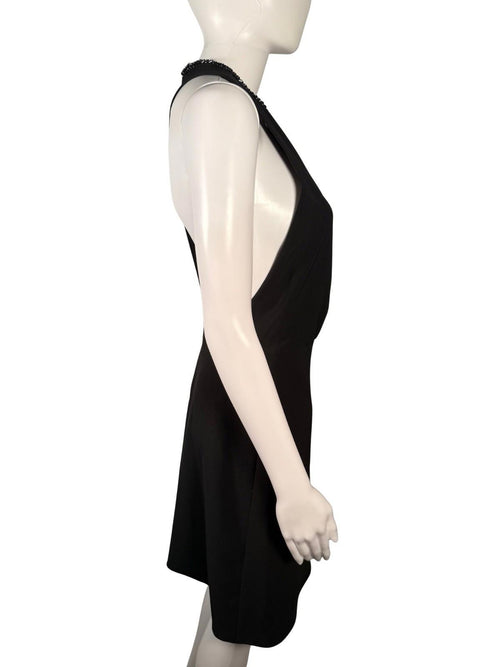 NWT The Kooples Short Black Crepe Dress US Size Medium $345 MRSP
