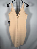 NWT Bebe Women's Beige Bandage Cocktail Dress Size S