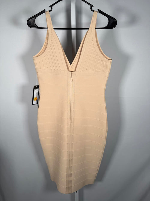 NWT Bebe Women's Beige Bandage Cocktail Dress Size S