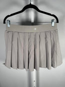 NWT Halara High Waisted Pleated Pocket Adjustable Buckle Mini Skirt Dust Gray L
