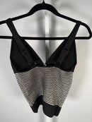 NWT Ramy Brook Madeline Sweater Tank Black & Cream XS