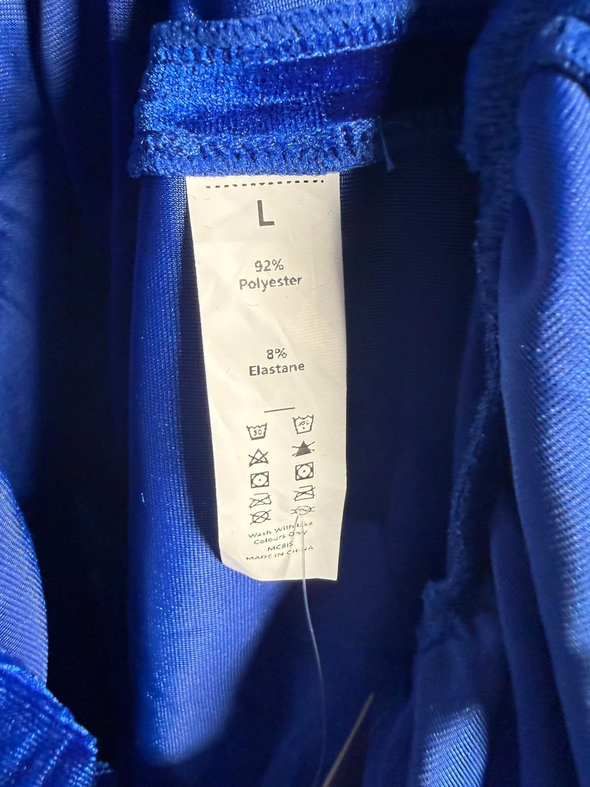 NWT Halara Everyday Deep V Neck Long Sleeve Ruffled Hem Velvet Mini Dress Large