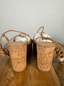 Sun Stone Women's Wedge Sandals with Cork Platform Size 8 NWB