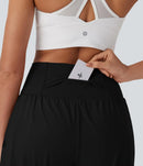 Halara Softlyzero Airy Super High Waisted 2-in-1 Yoga Shorts - M