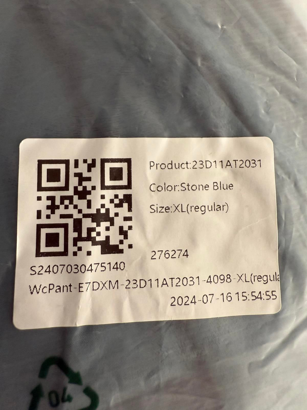 NWT Halara Breezeful High Waist Shirred Flowy Palazzo Casual Pants Stone Blue XL