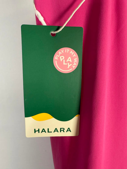 NWT Halara Bright Pink Romper with Open Back Size XL