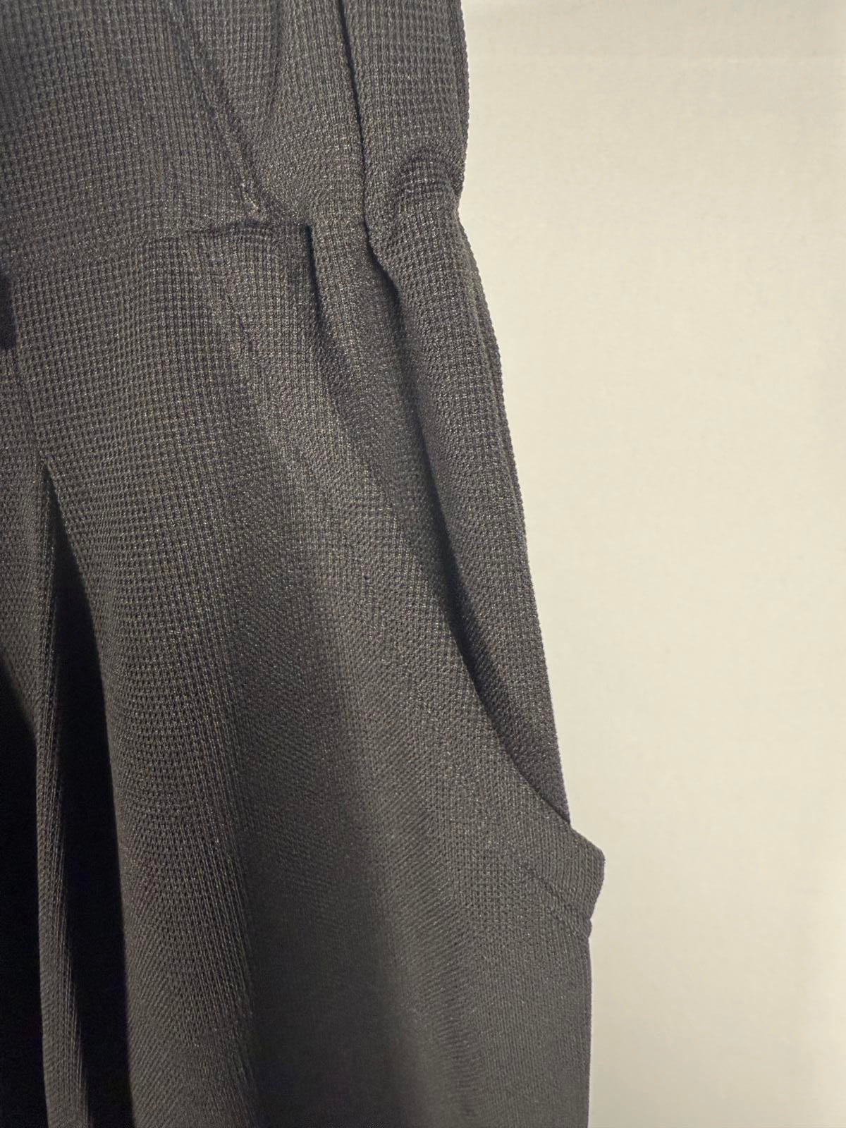 NWT Halara Flex™ High Waisted Pocket Wide Leg Waffle Work Pants Black Size L