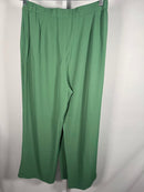 NWT Halara High Waisted Tie Side Wide Leg Work Pants Hills Green L