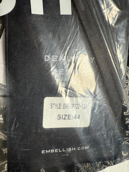 Embellish NYC Men's Two Tone Paisley Skinny Fit Stretch Denim Jeans Size 44 NWT