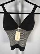 NWT Ramy Brook Madeline Sweater Tank Black & Cream XS