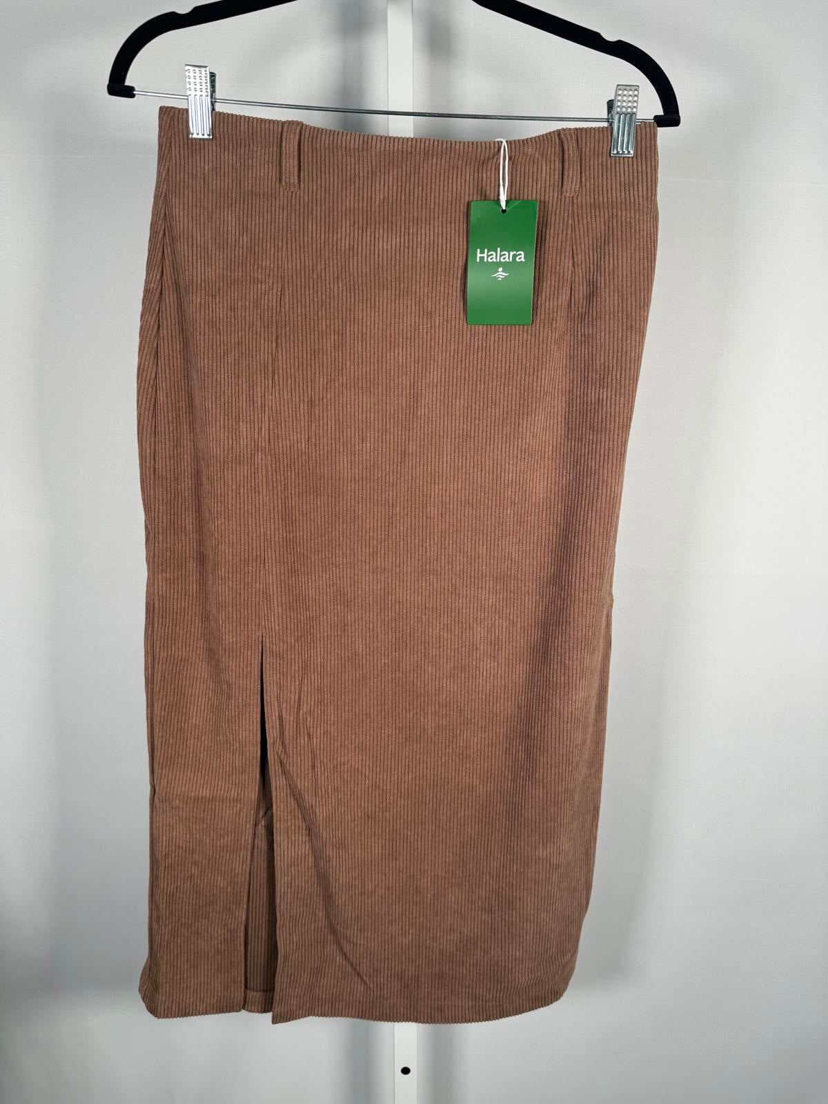 NWT Halara High Waisted Hem Midi Corduroy Casual Skirt Size M