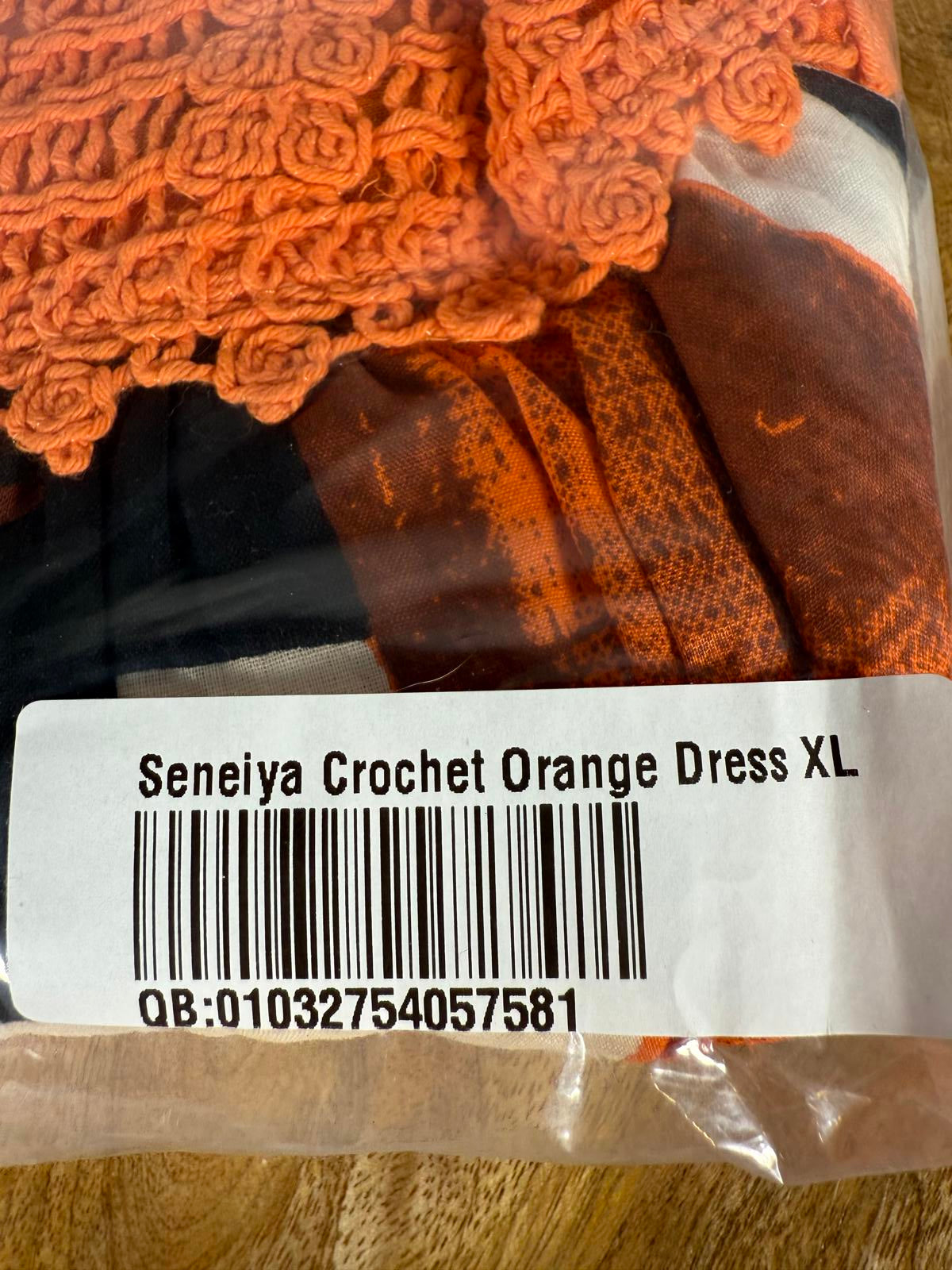 Guadalupe Seneiya Crochet Dress Orange - XL