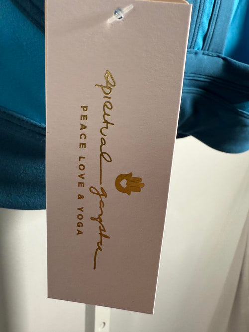 Spiritual Gangster Sports Bra Two-Tone Teal Aurora - L