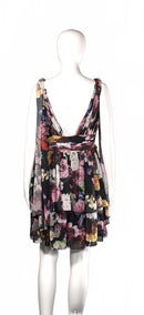 MAC DUGGAL Tiered Floral A-Line Minidress Size 6