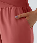 NWT Halara Breezeful High Waisted Side Pocket Split Resort Pants Kapok Red M