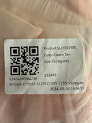 NWT Halara High Waisted Mesh Overlay Flowy Flare Midi Casual Skirt Cream Tan XS