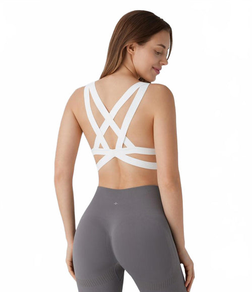 NWT Halara Women's SpeedWave Support Backless Crisscross Sports Bra Size XL