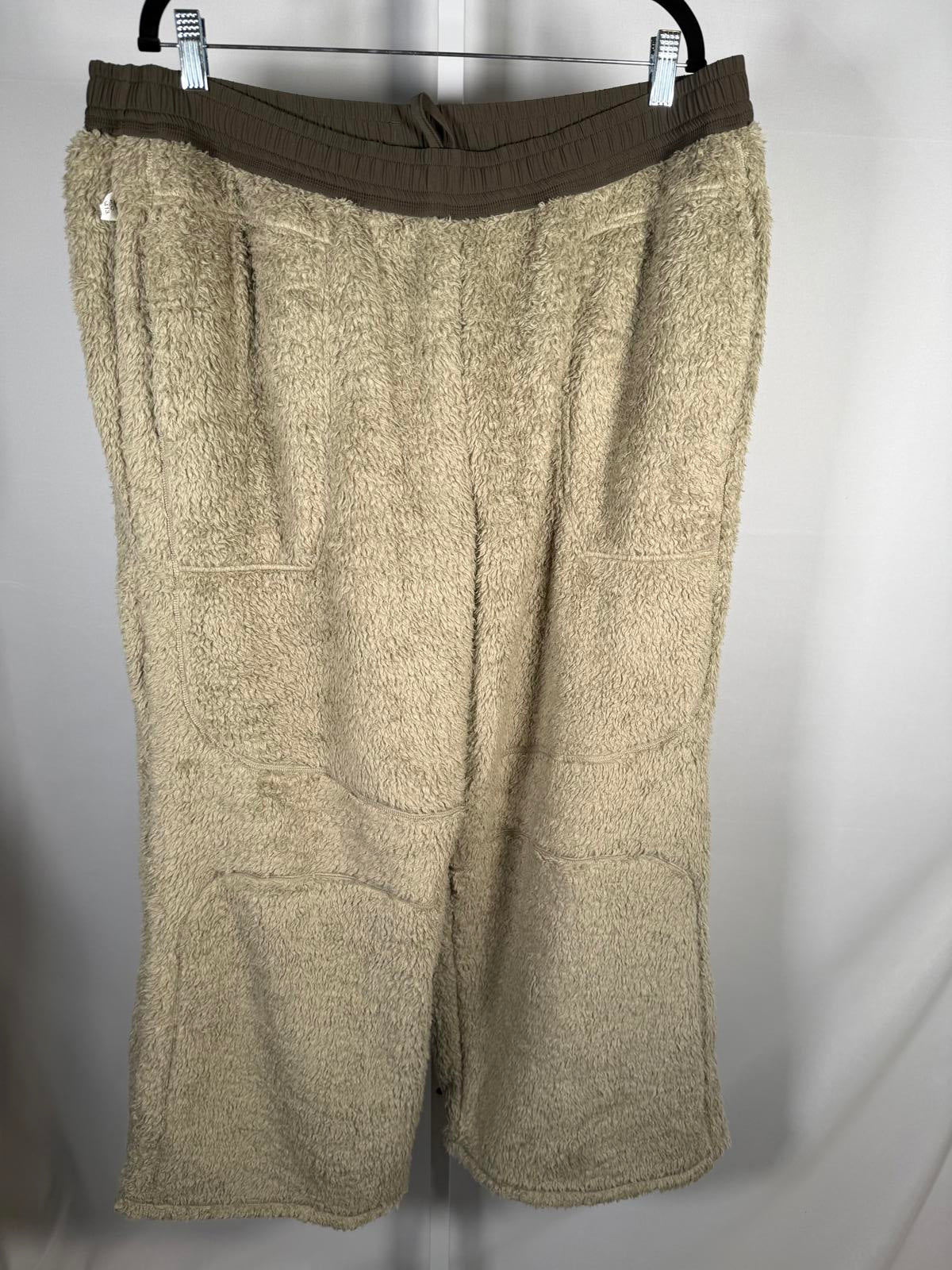 NWT Girlfriend Collection Flex Track Pant Reversible Fleece Olive Green XXL