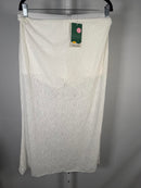 NWT Halara Women's White Textured Midi Skirt Size XL