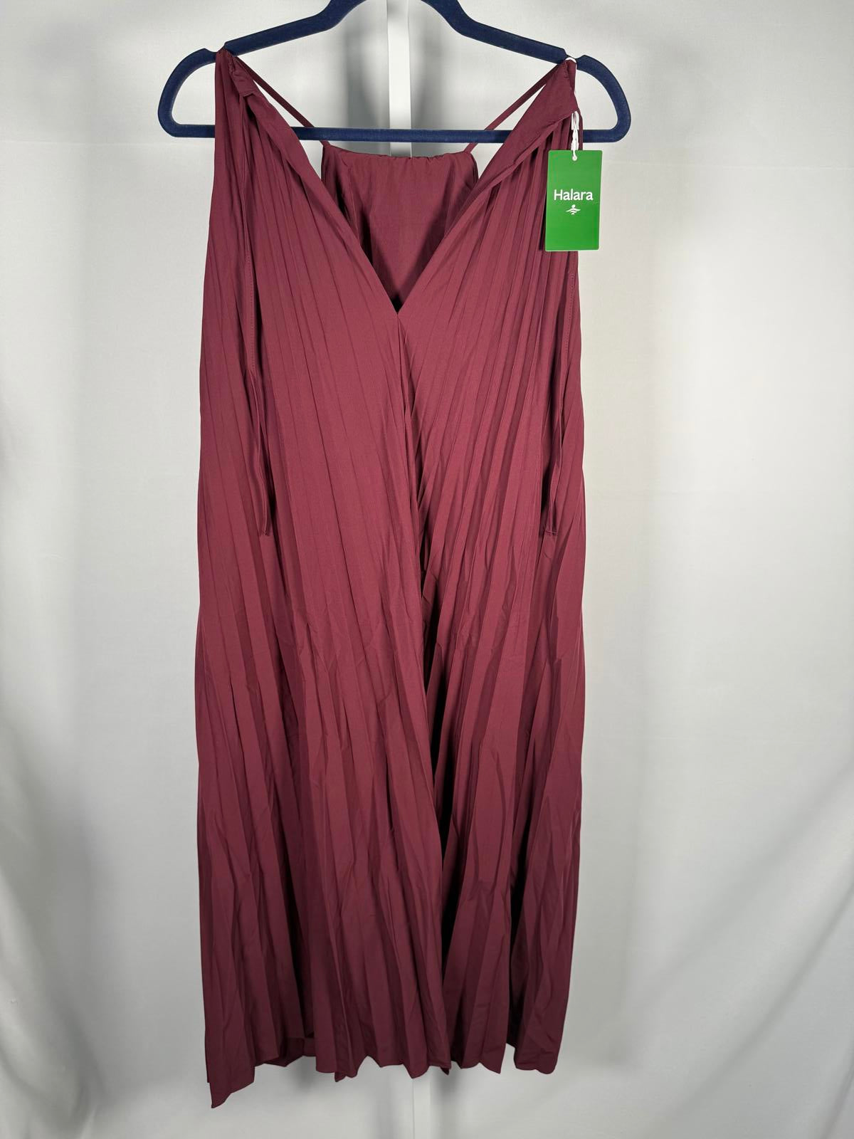 NWT Halara Breezeful Halter Tie Back Sleeveless Midi Casual Dress Size Large
