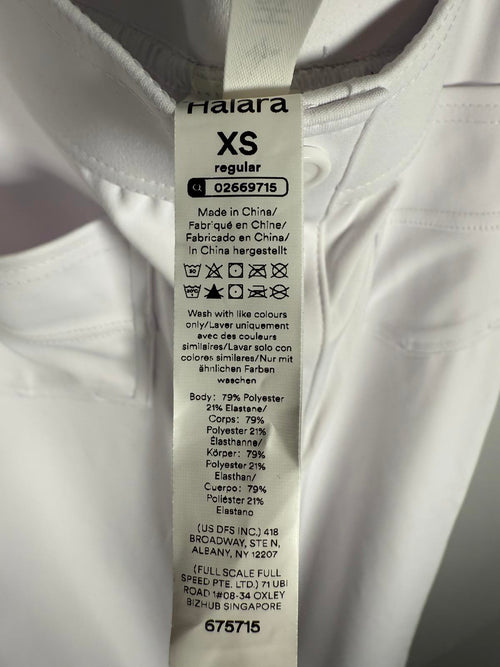 NWT Halara High Waist Button Multiple Pockets Strght Leg Casual Pants White- XS