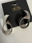 NWT nOir Jewelry Silver Loop Earrings