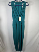 NWT Halara Women's Jumpsuit Sleeveless V Neck Button Detail Size M