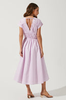 NWT ASTR The Label Lorrie Sleeveless Ruched Midi Dress Size Small