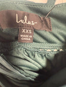 Lulus Never a Dull Moment Emerald Green Tie-Strap Pleated Midi Dress - XXS NWT