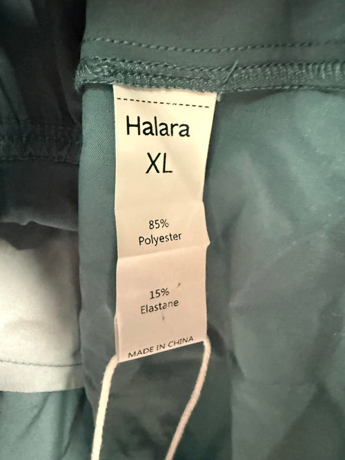 NWT Halara Midi dress drawstring ruffles Stone Blue XL