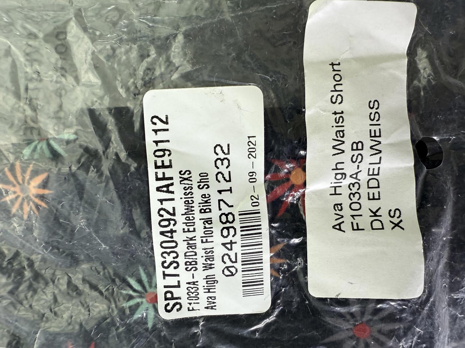 NWT Splits59 Ava High Waist Floral Bike Short XS