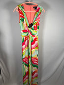 NWT Jessica Howard Women's Sleeveless V-Neck Knot-Front Maxi Dress Size 6
