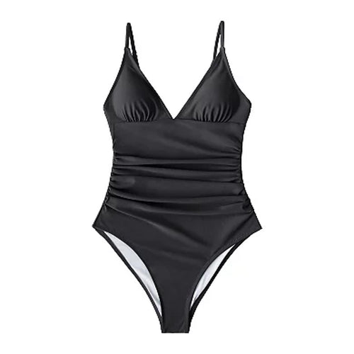 NWT Women's Cupshe Tummy Control V-Neck One-Piece Swimsuit Size Medium