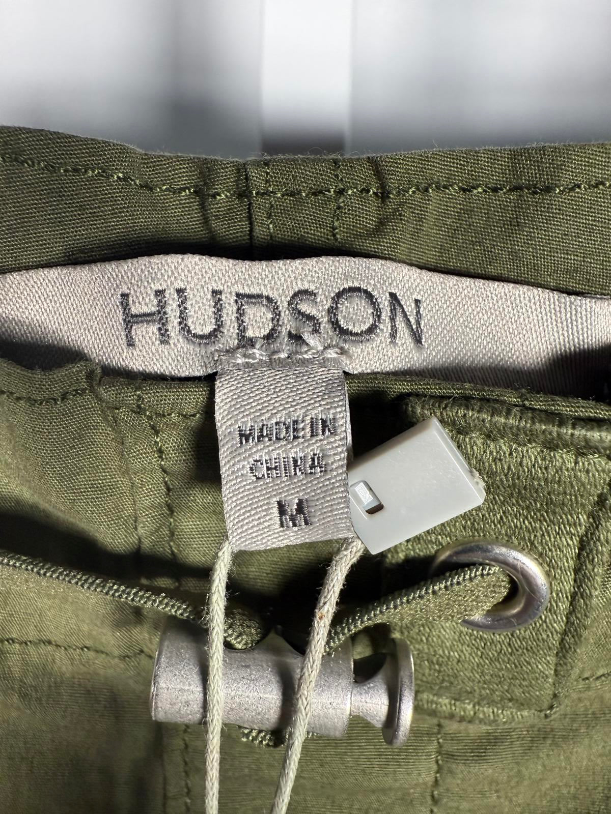 NWT Hudson Women's Drawstring Cargo Parachute Pants Green Size Medium