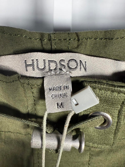NWT Hudson Women's Drawstring Cargo Parachute Pants Green Size Medium