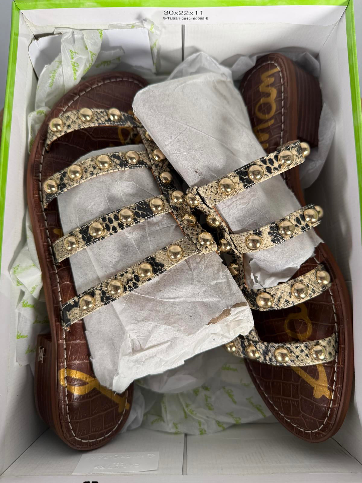 NWB Sam Edelman Juniper Leather Slip On Mule Sandals Size 11