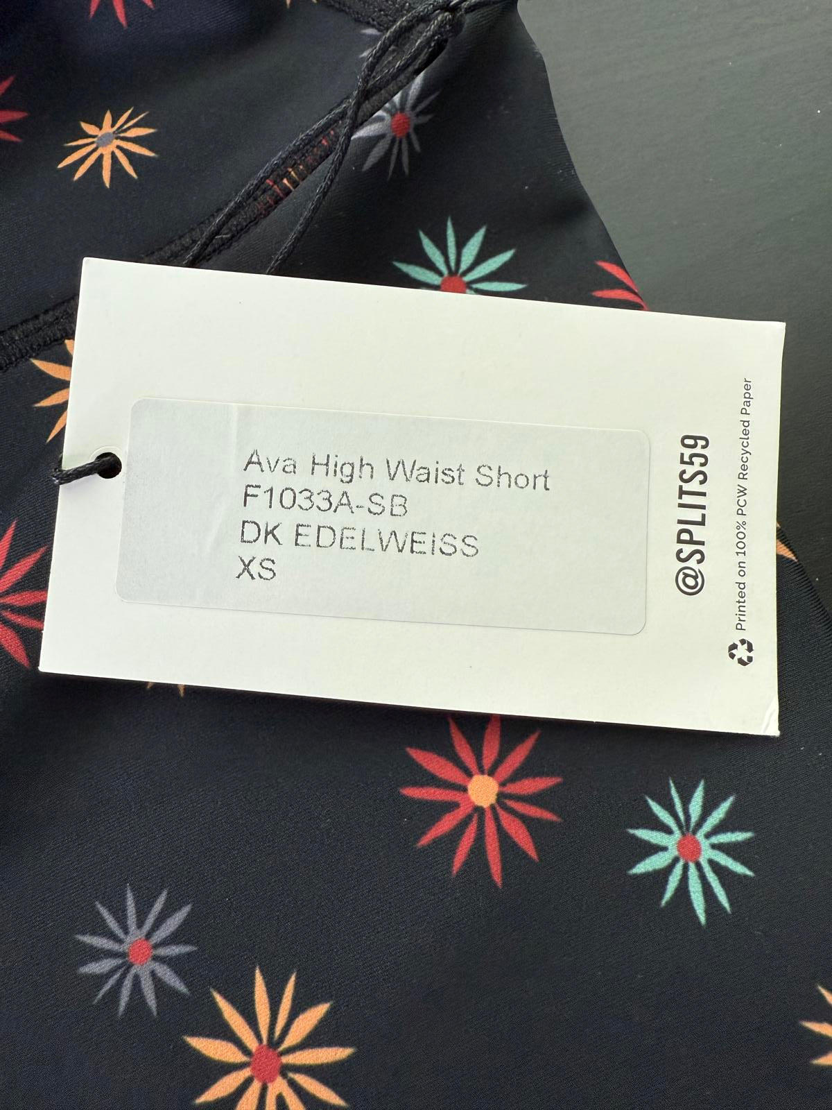 NWT Splits59 Ava High Waist Floral Bike Short XS