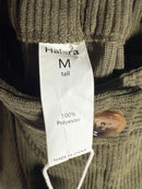NWT Halara Mid Rise Zipper Pocket Corduroy Casual Pants Green Size M Tall