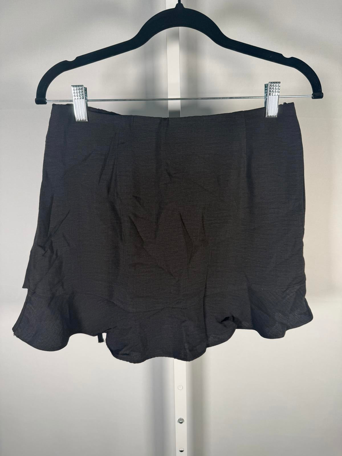 Halara Women's Mini Skirt with Ruffle Hem and Side Tie Size Small