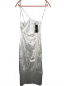 NWT Lulus White Midi Dress with Fringe Size XS