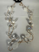 NWT nOir Jewelry Clear Beaded Necklace and Earring Set